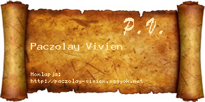 Paczolay Vivien névjegykártya