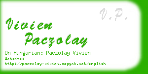 vivien paczolay business card